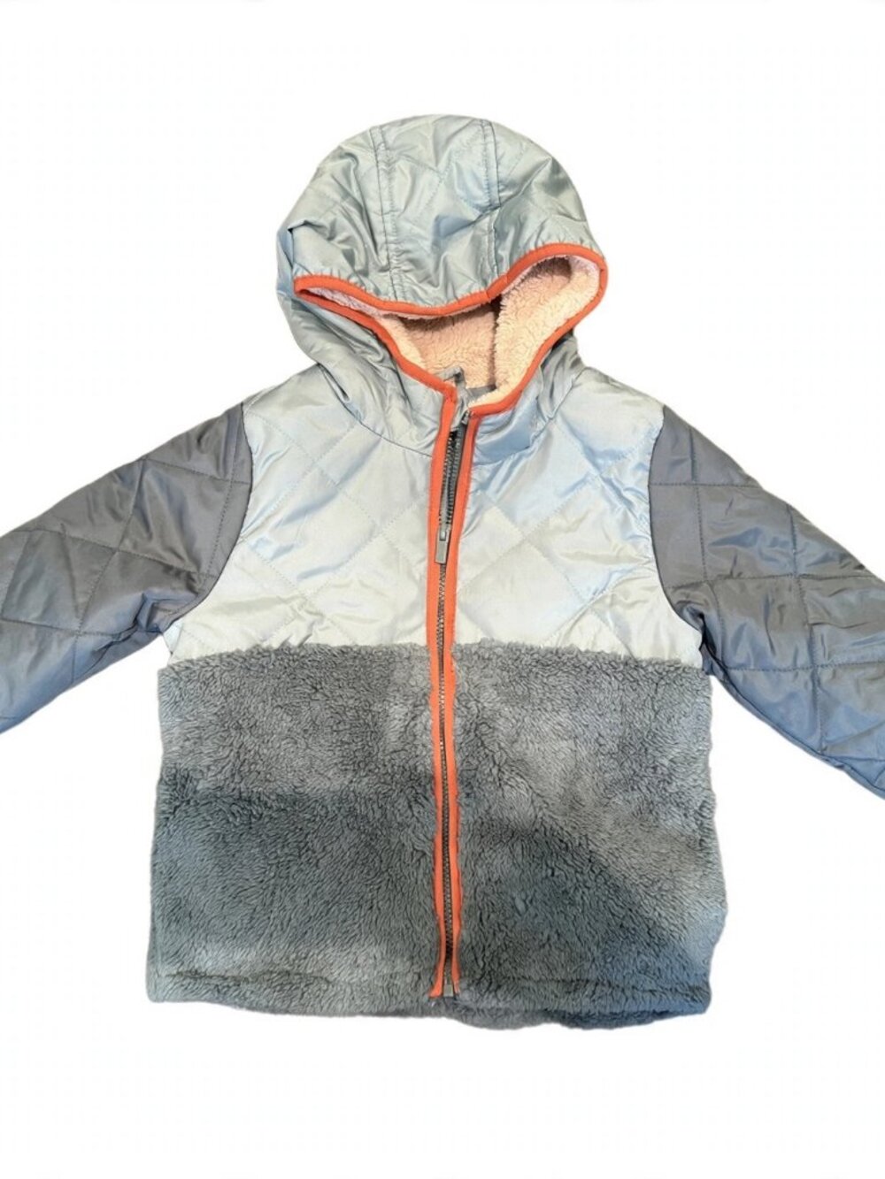 Carter's Quilted Sherpa Hooded Jacket 5T Olive